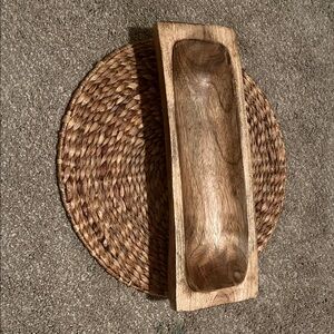 Rustic Wooden Bowl Decorative Bowl
